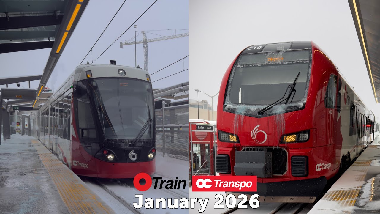 O-Train Action in Ottawa — January 2026 | #octranspo