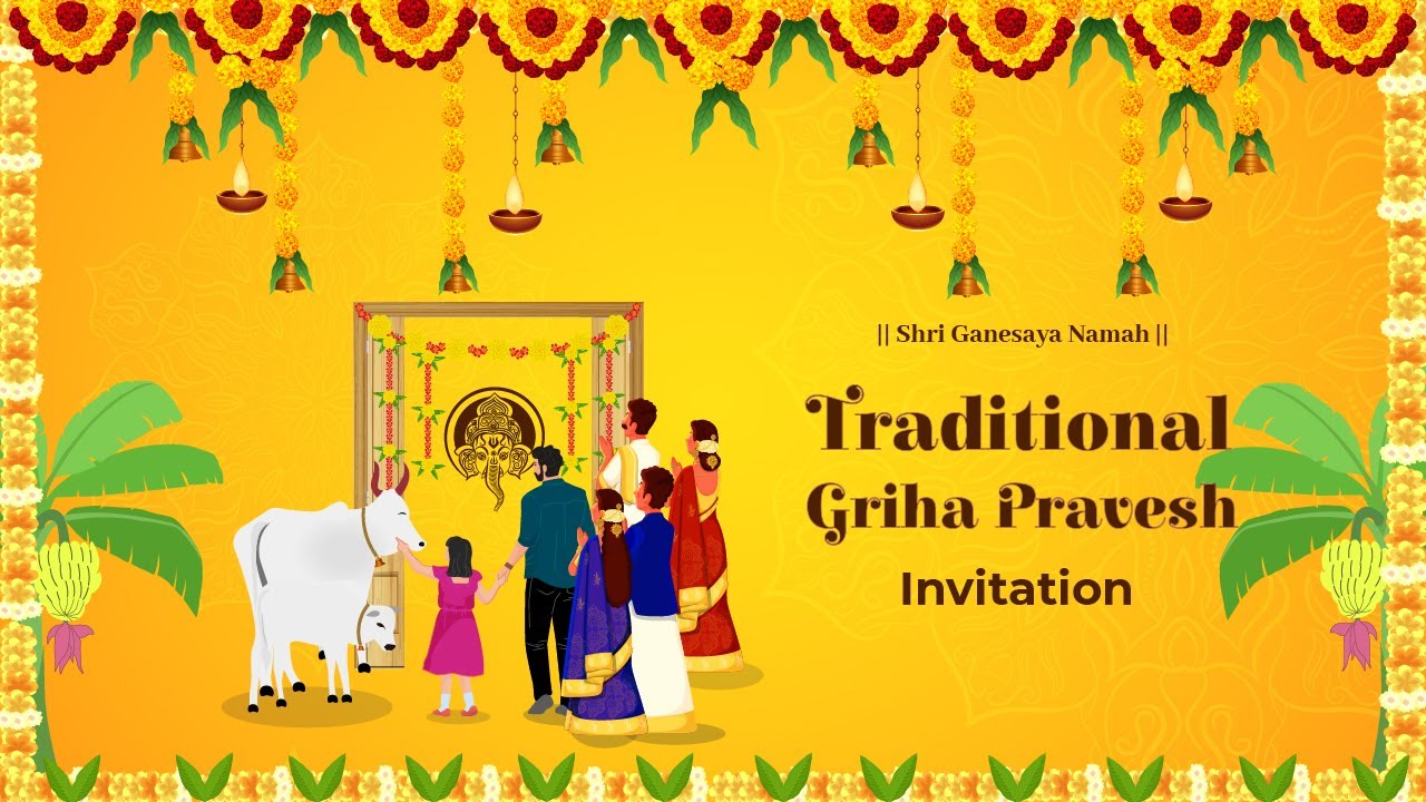 Traditional House Warming Invitation Design | Unlight Studio 🏡✨