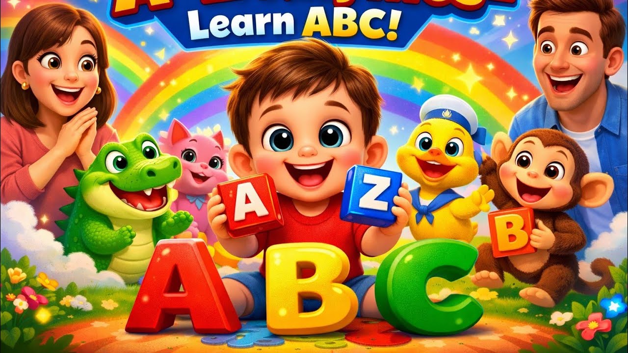 “A-Z Kids Rhymes – Fun & Educational ABC Songs for Toddlers | Learn Alphabet with Colors & Animation
