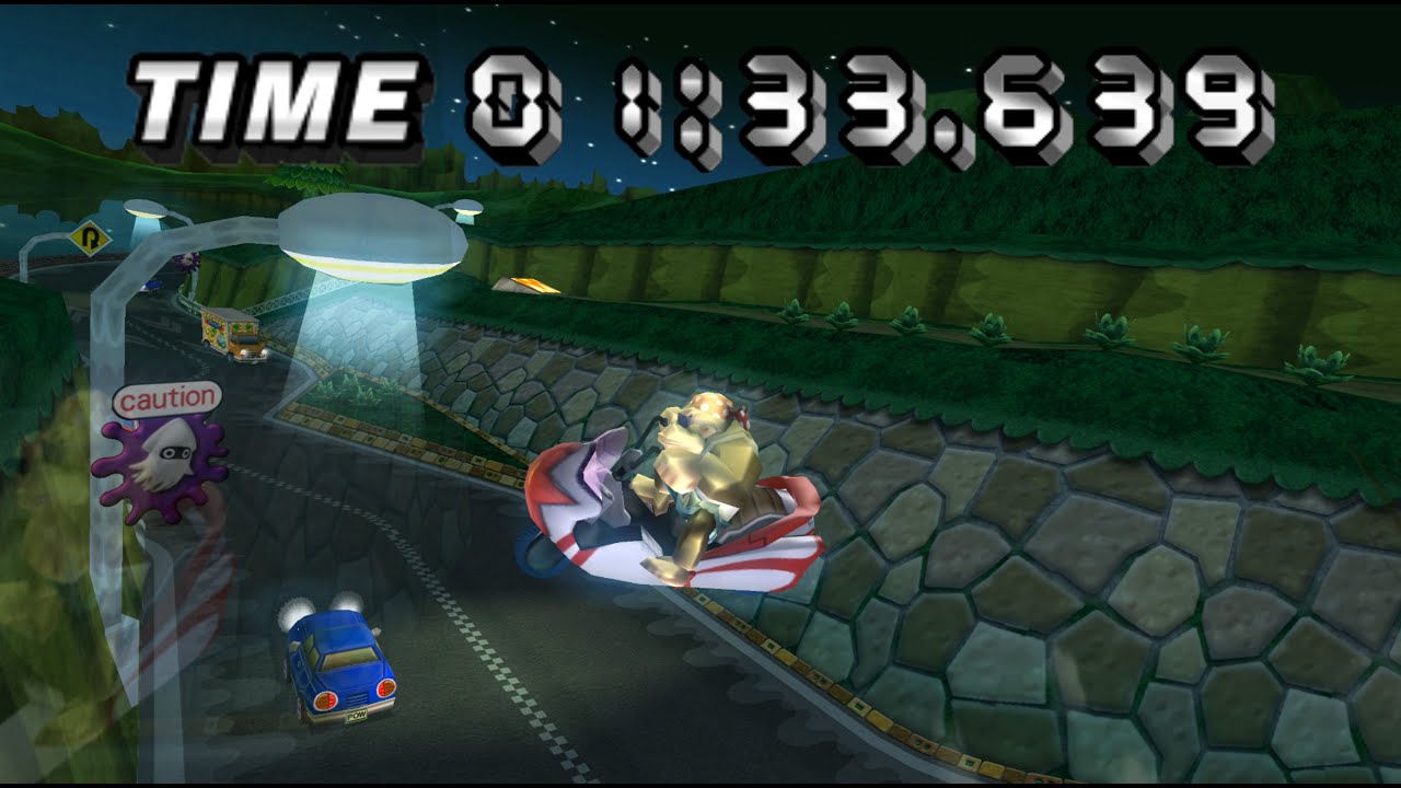 [MKWii TAS] Moonview Highway - 1:33.639 (Superhopping, Supergrinding)