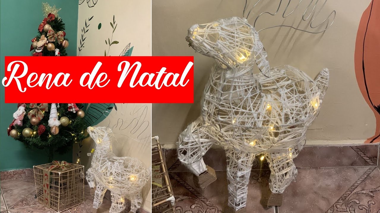 RENA DE NATAL ARAMADA - reproduzi essa rena e amei | Decoração de natal.