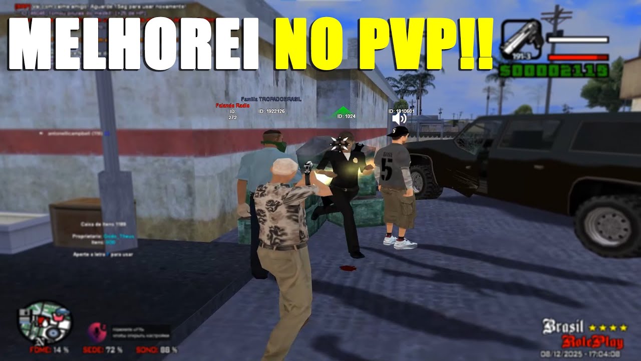 PVP SOZINHO CONTRA TODOS OS PM NO BRASIL ROLEPLAY - GTA SAMP RP