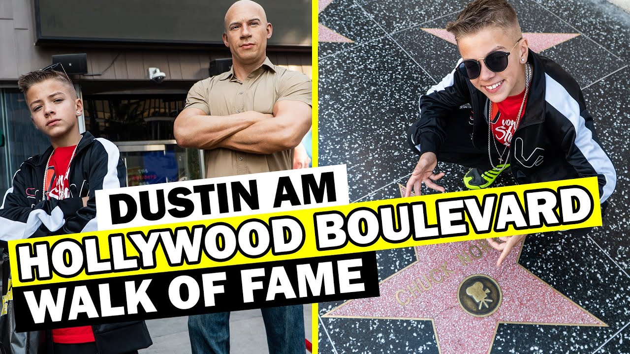 Dustin auf dem WALK OF FAME in Hollywood! Dustin in Los Angeles (LA) USA // VDSIS