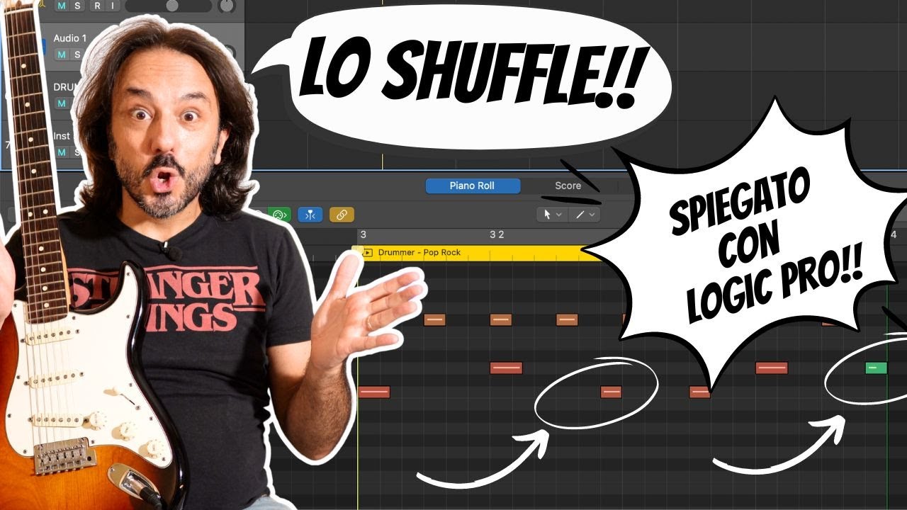 Andamento shuffle: impariamolo alla chitarra e alla batteria con Logic Pro