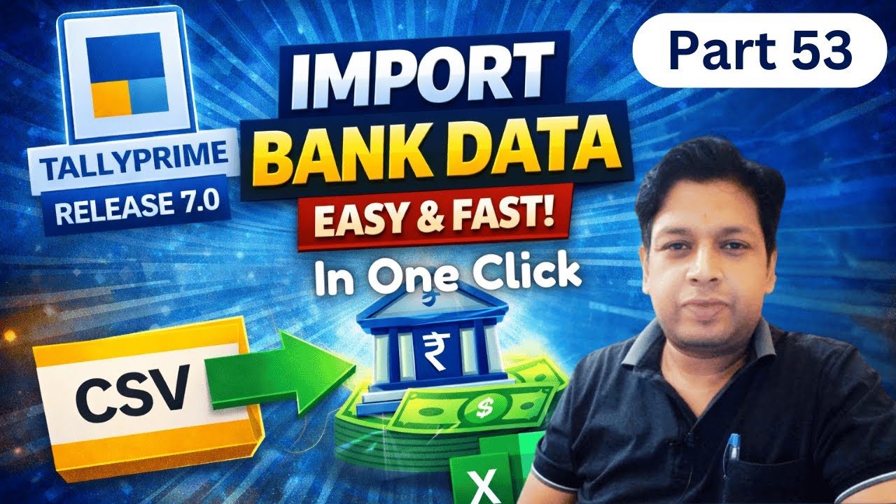 How to import Bank Statement in Tally Prime at once? | Tally Prime 7 Tutorial