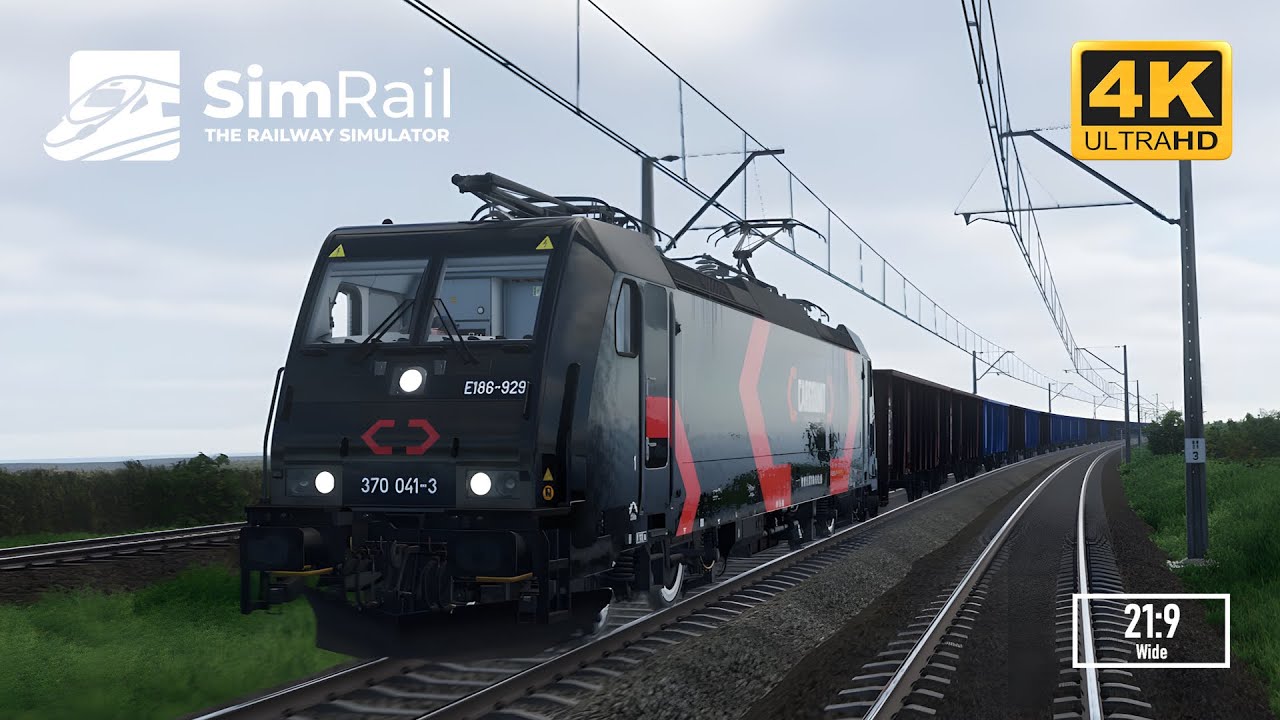 SimRail - The Railway Simulator | With Bombardier TRAXX E186 | From Tunel To Katowice Janów