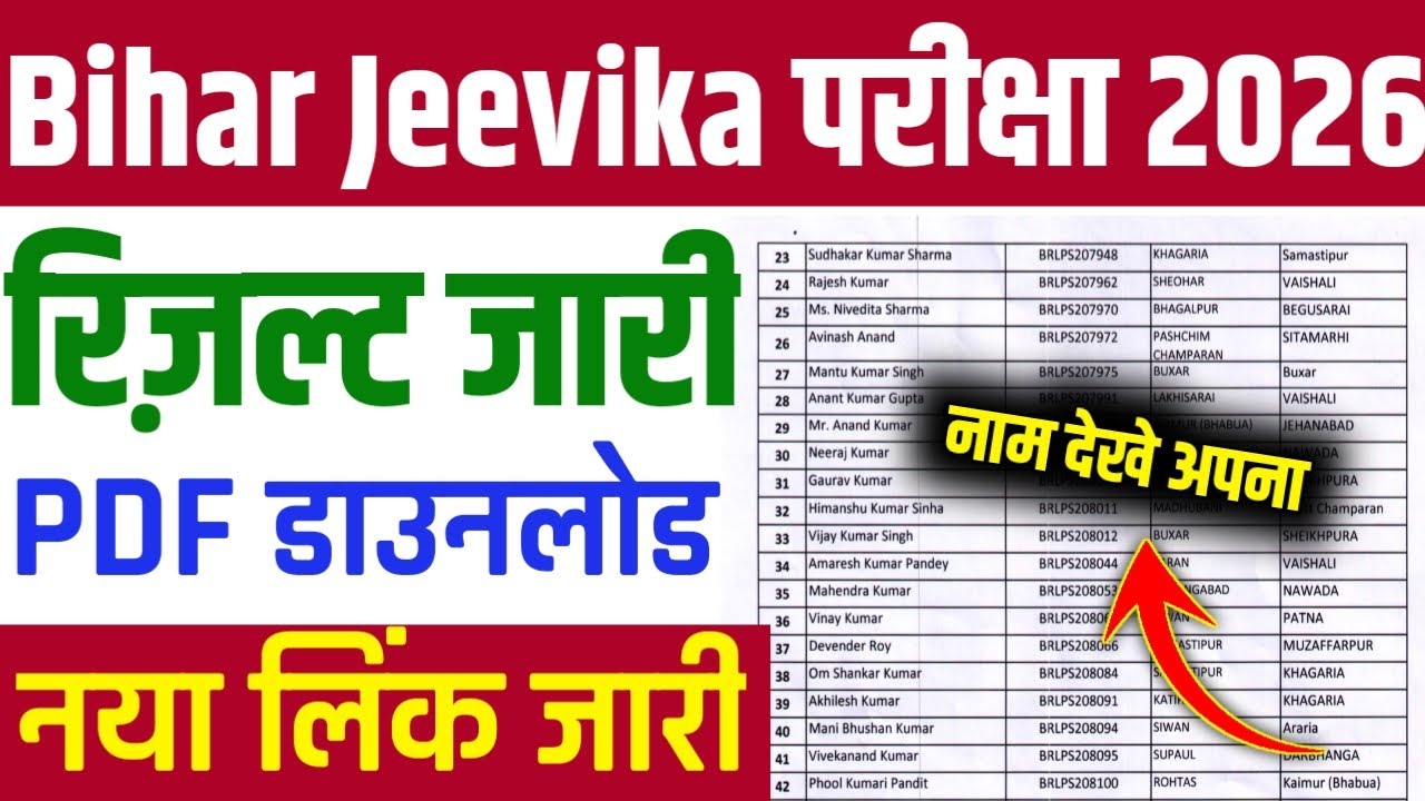 🔥Bihar Jeevika Result 2026 Download।✅Bihar Jeevika Result Kab Aayega 2026