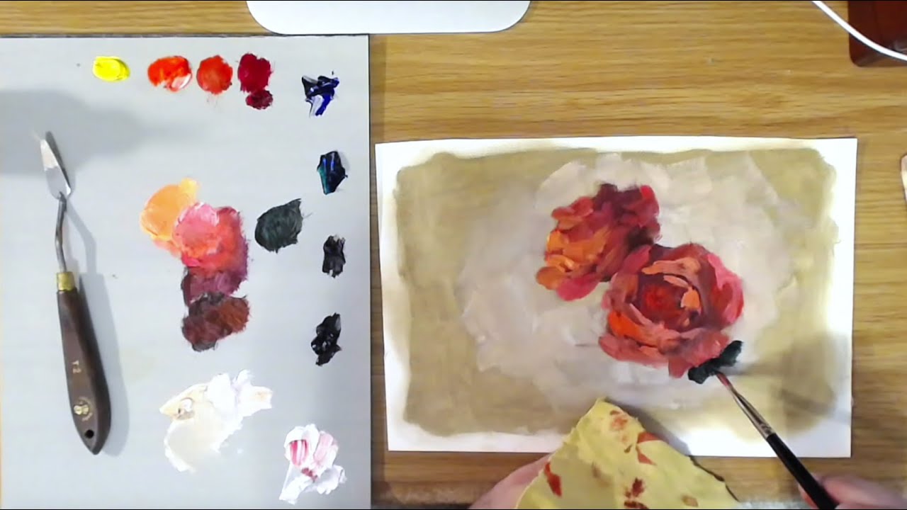 Oil Painting Demo: Red Rose