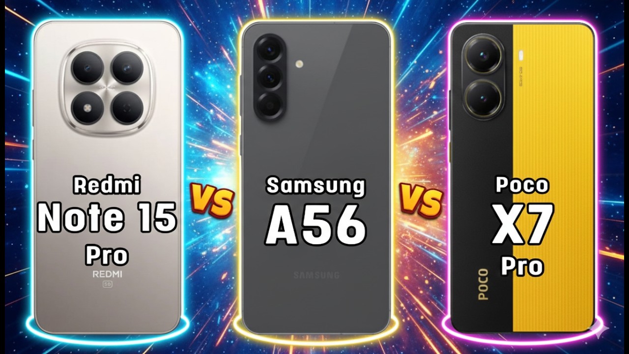 Redmi Note 15 Pro 5G vs Samsung A56 vs Poco X7 Pro