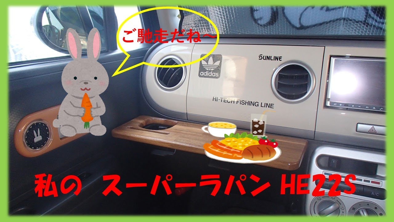 私のスーパーラパン助手席テーブルDIYの裏側