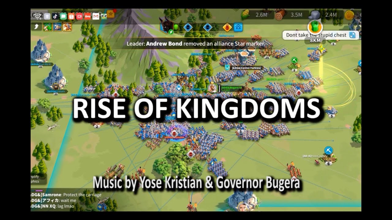 RISE OF KINGDOMS , from kingdom 1825 - DARK GUARDIAN THEME #riseofkingdoms #game #gameonline #music