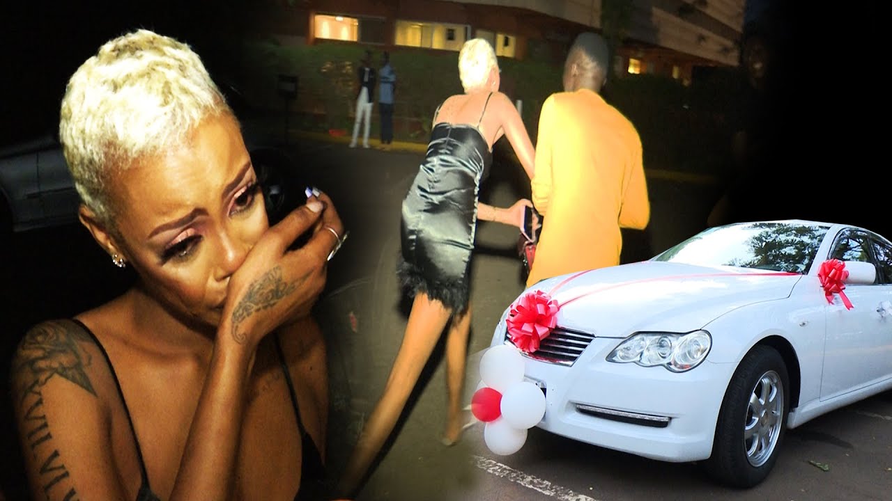 Tears as Nina Roz is surprised with a new Car. Douglas Lwanga unveils gift on behalf of management