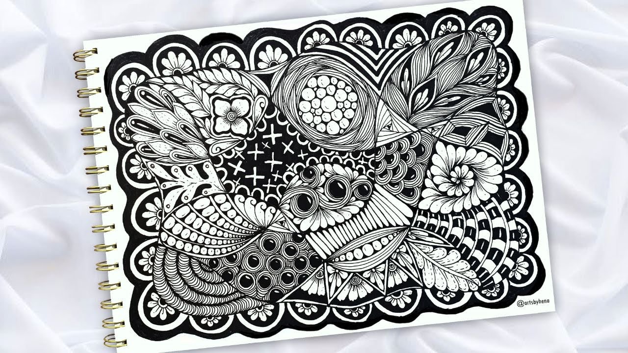 How To Draw Zentangle Pattern For Beginners | Zentangle patterns |Doodle Pattern