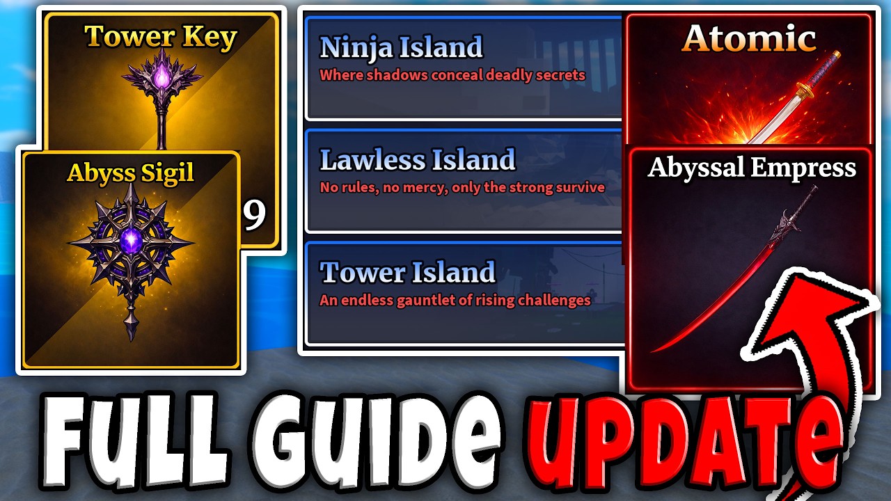 FULL COMPLETE GUIDE to the SAILOR PIECE MASSIVE UPDATE - NEW ITEMS TOWER RUNE SWORD DROP BOSS Roblox