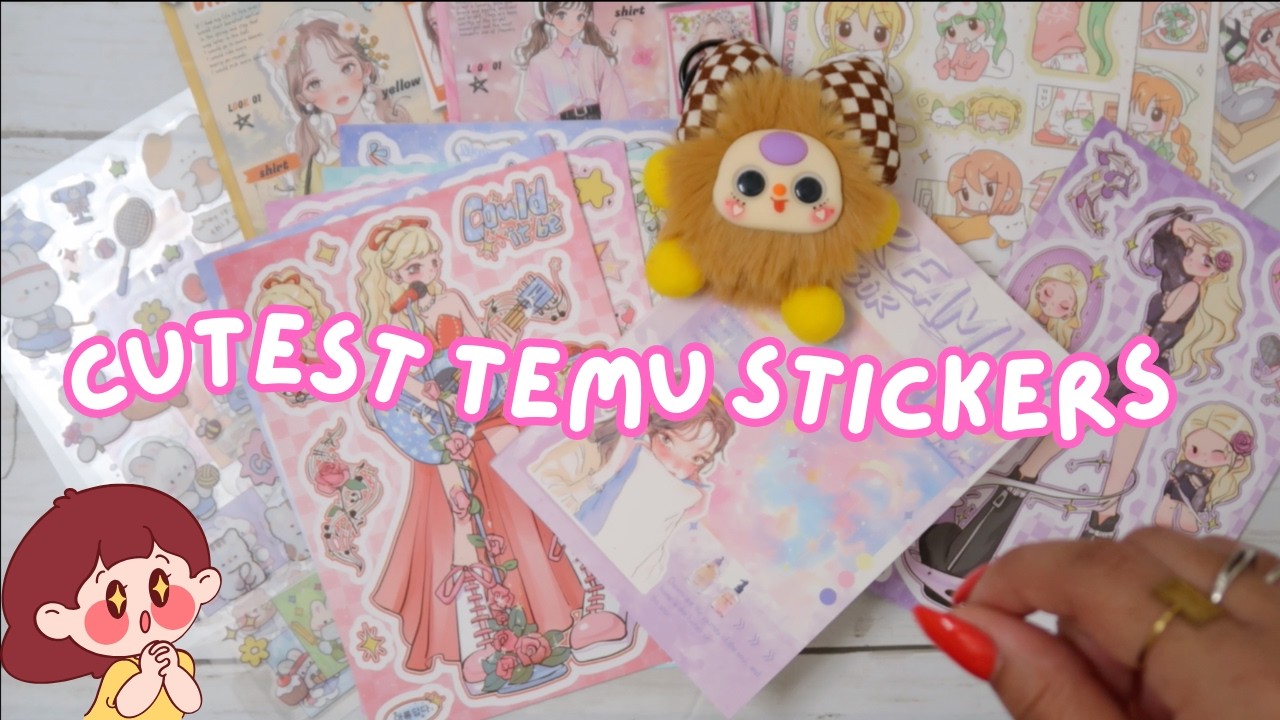 Cutest Temu Sticker Haul! #stickerlover