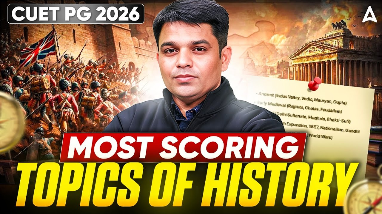CUET PG 2026: MOST SCORING TOPICS of History | Highest Marks Guarantee!