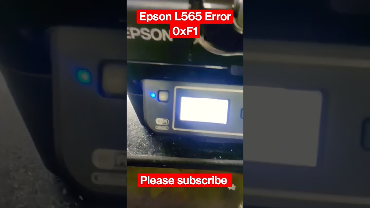 Epson L 565 L550 Error code 0xF1  X 10 please subscribe