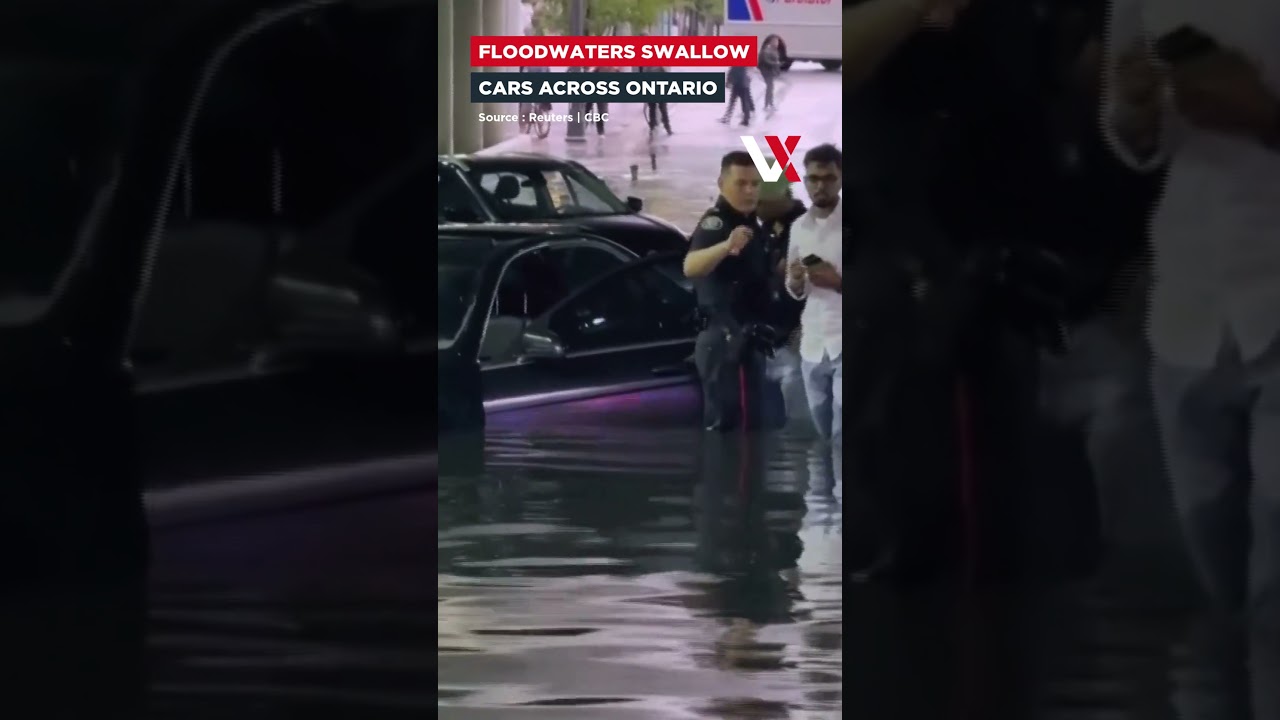 Toronto Storm Chaos | Roads Flooded, Cars Submerged As Severe Storms Hammer Ontario | VERTEX