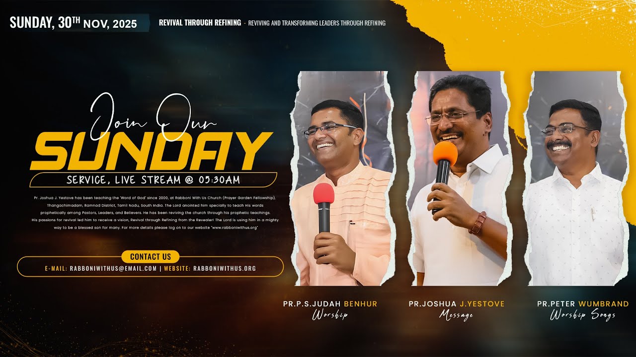 🔴 LIVE || SUNDAY SERVICE || 04- January -2025 || Message by Pr. Joshua J. Yestove || Rabboni Media