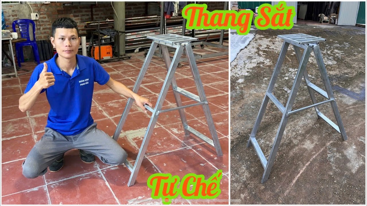 Cách Làm Chiếc Thang Gấp Mini Nhỏ Gọn Bằng Sắt Hộp | Dẩu DIY