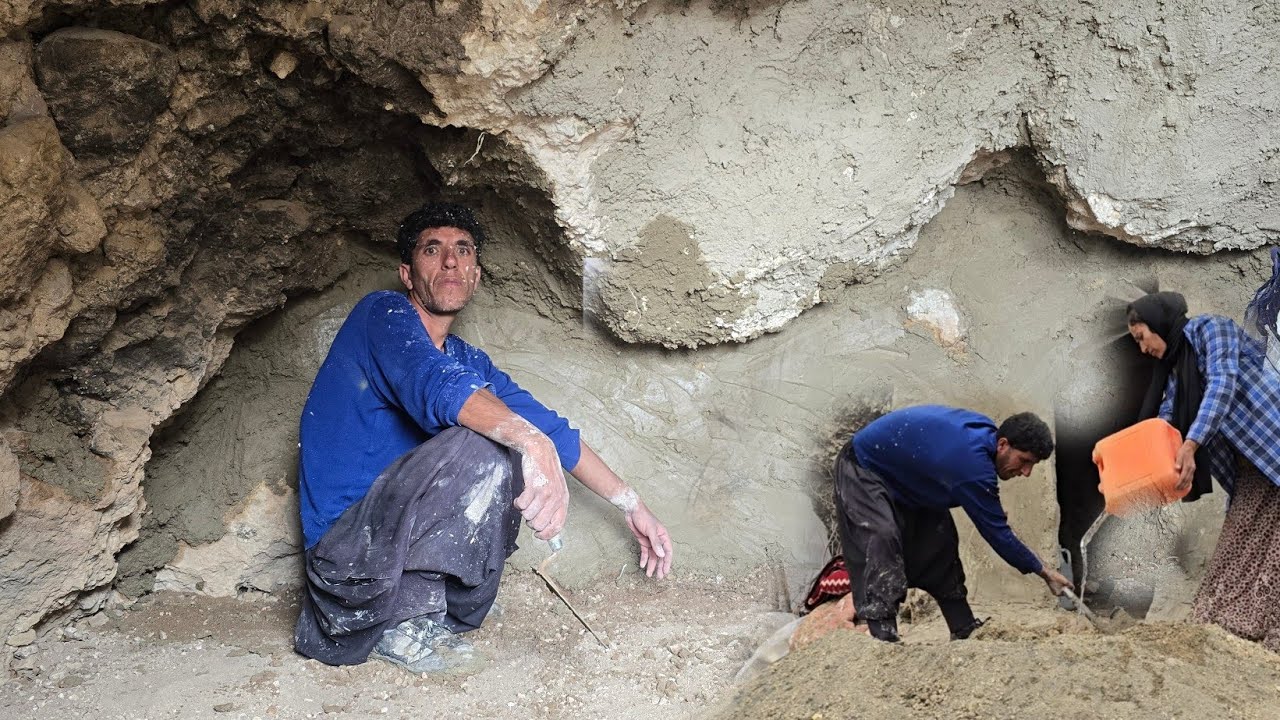 ave Life in the Mountains of Iran 🪨 | Rebuilding a Cave Home and Struggling to Survive