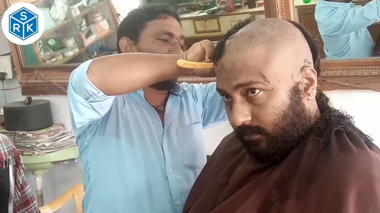 Headshave /Forced Headshave / How to Dandruff HeadShave Dandruff Removal /Straight Razor Headshave