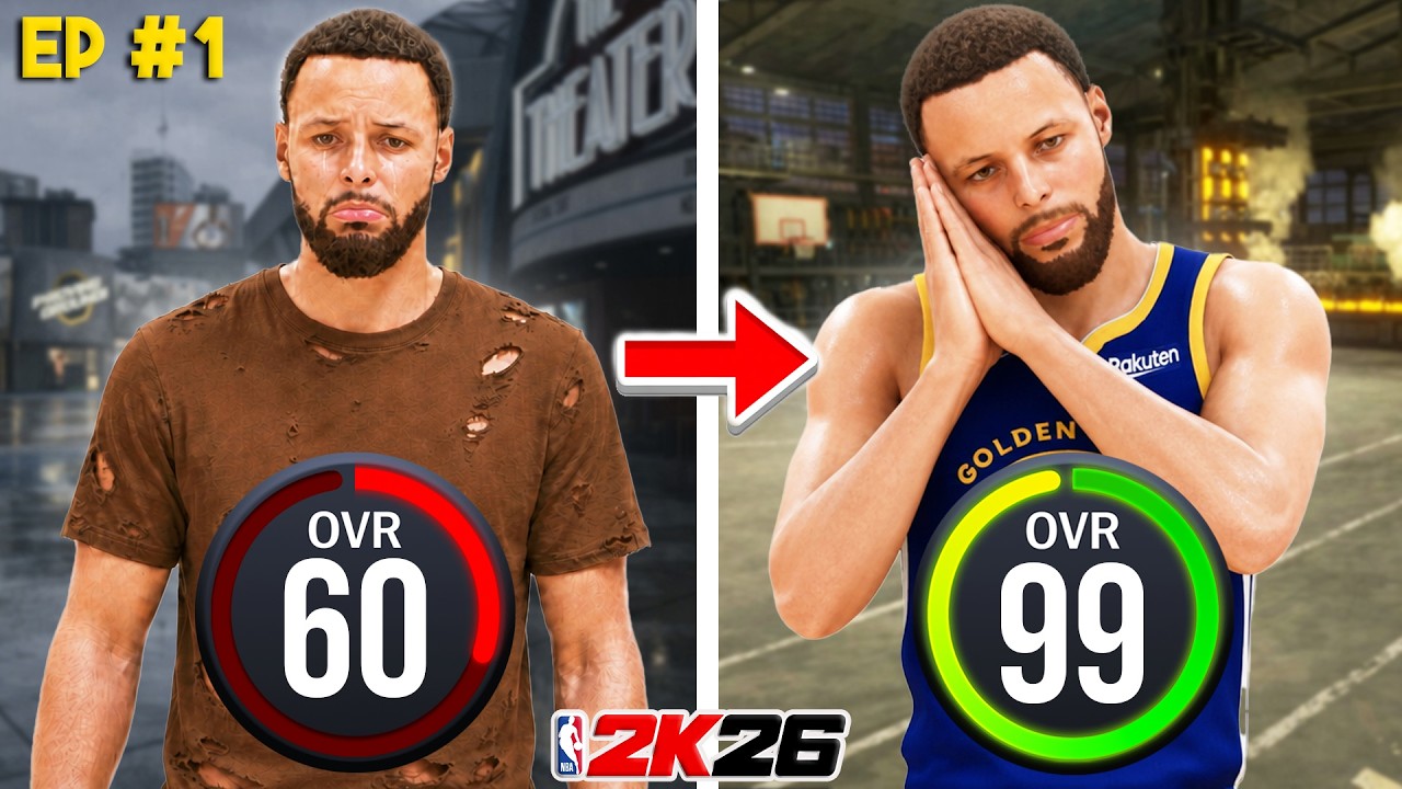Сборка Стефа Карри с рейтингом от 60 до 99 в NBA 2K26 без вложений | Эпизод 1