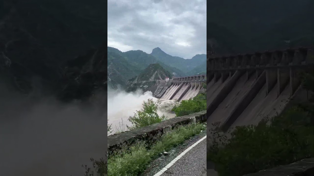Salal power station dam #new #shortvideo #dam #power #station on