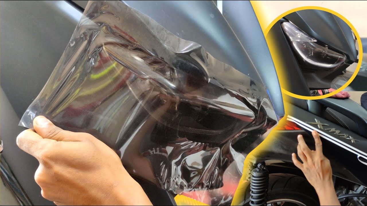 PELICULA FUME PROTETORA NO FAROL DA XMAX 250 DA YAMAHA