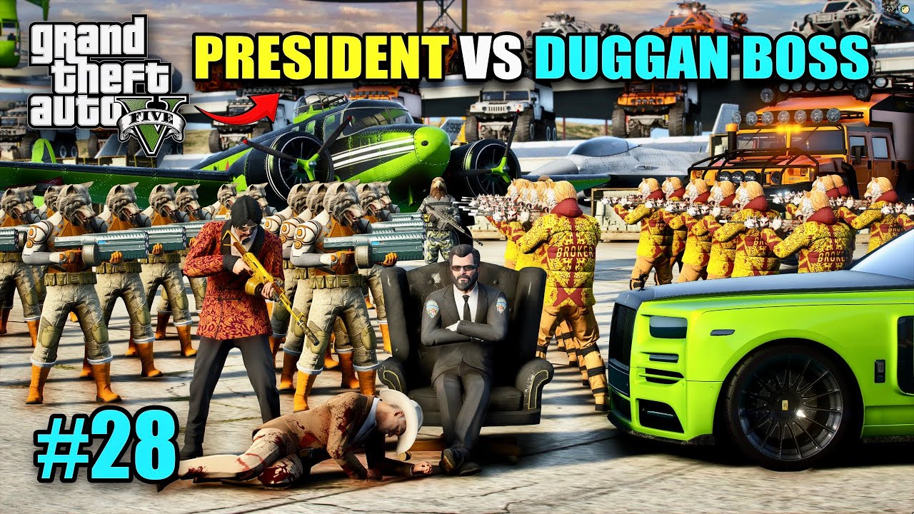 PRESIDENT DESTROYED BIGGEST SECURITY BASE - GTA 5 GAMEPLAY