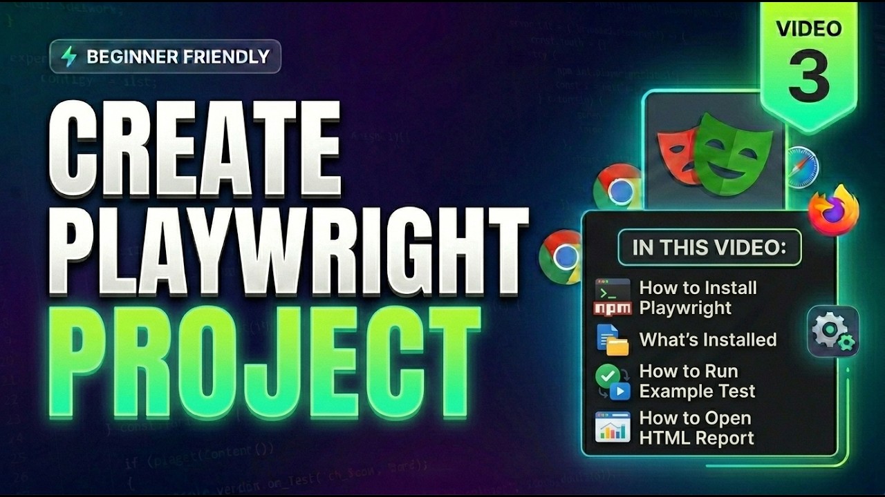 Playwright Tutorial #3 How to Install Playwright Step by Step | Run Tests & Open HTML Report