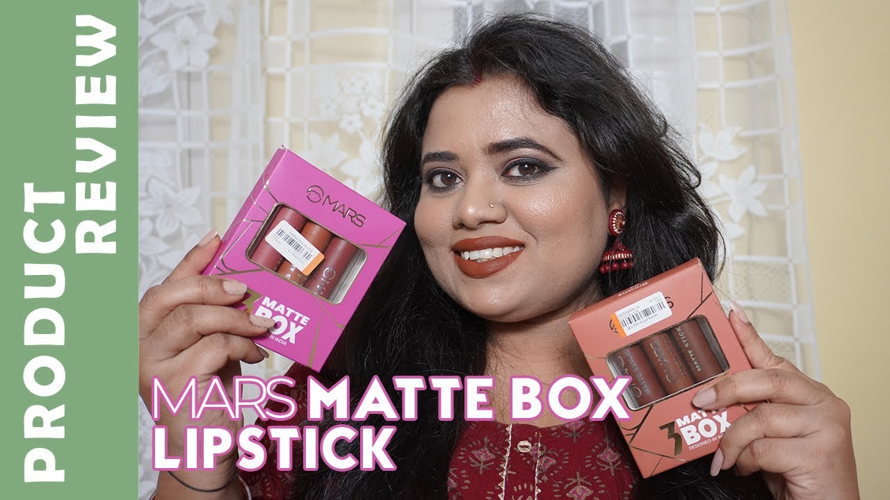 Honest Review of Mars Matte Box Lipsticks | Shades 02 Peaches and Nudes & 04 Browns | Kanchan