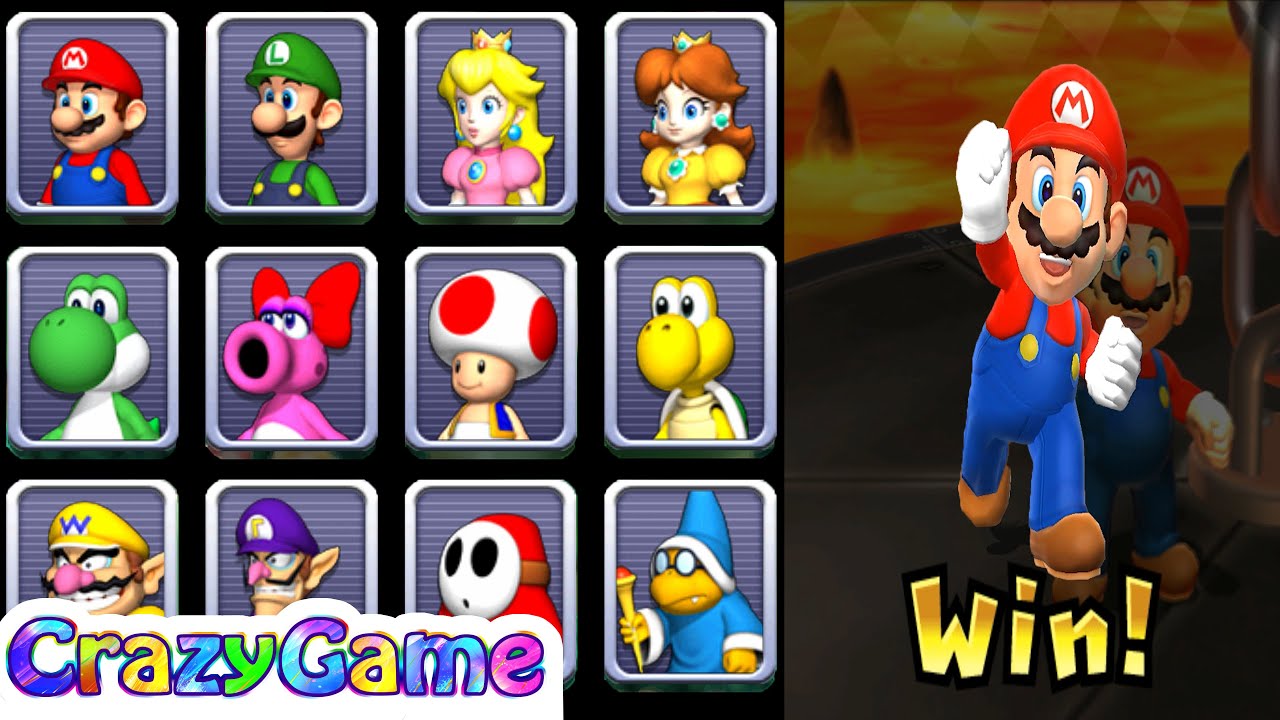 Mario Party 9 All Characters Win Animation