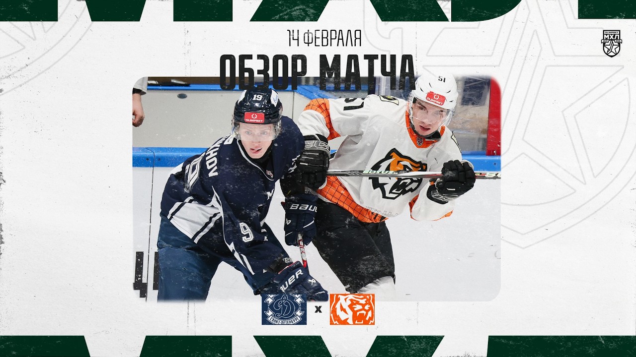 ДИНАМО СПБ − АМУРСКИЕ ТИГРЫ  Обзор матча OLIMPBET МХЛ 25/26  14.02.2026