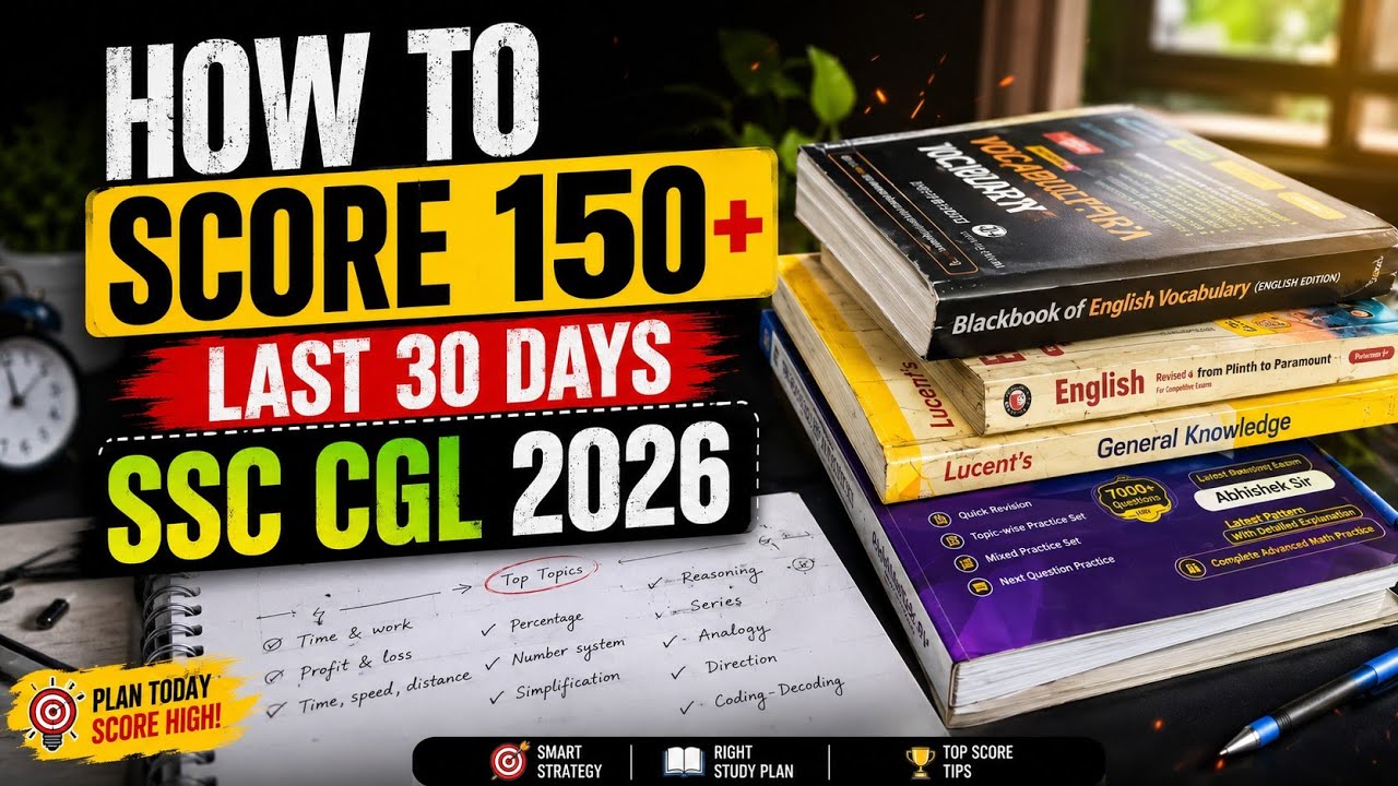SSC CGL Last 30 Days Strategy 🔥 | Marks Booster Plan | SSC CGL 2026