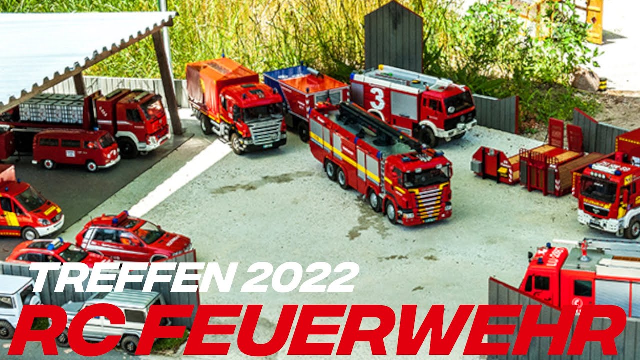 Die RC Feuerwehr  im Dauereinsatz: Höhenrettung, LKW Brand beim 1. Truck Modellbau Verein Nürnberg