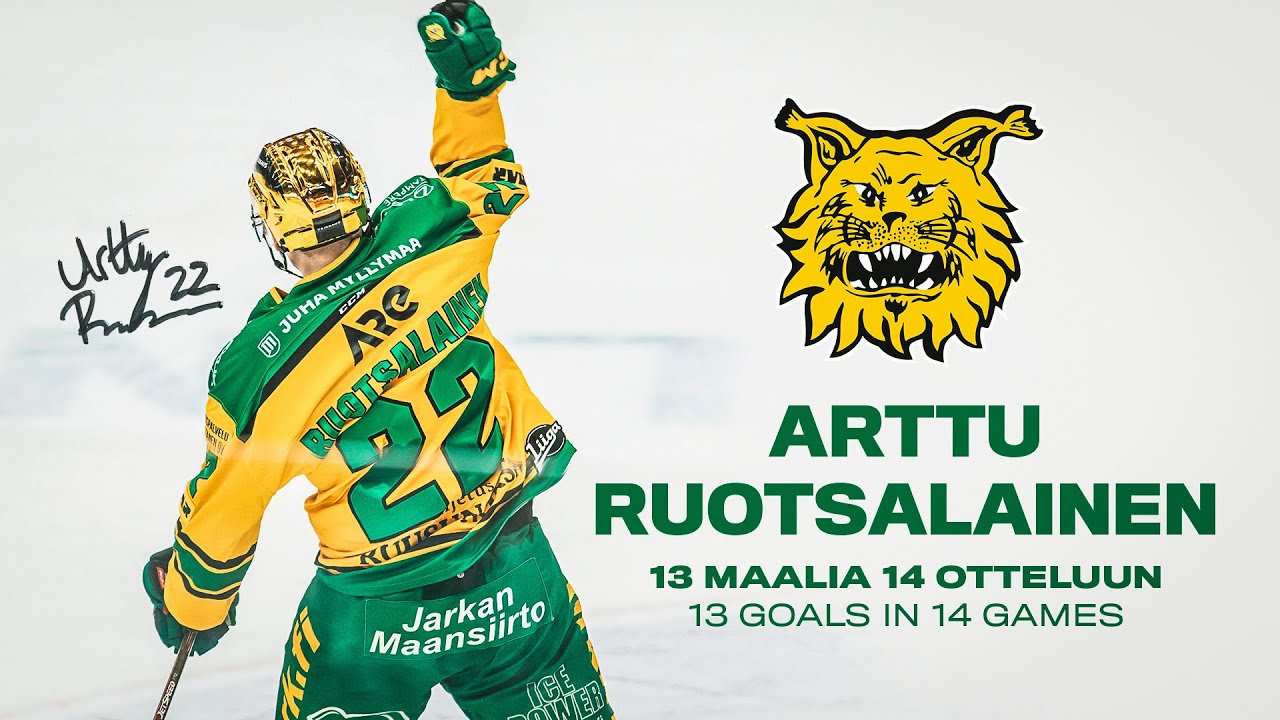 Arttu Ruotsalainen: 13 maalia 14 otteluun