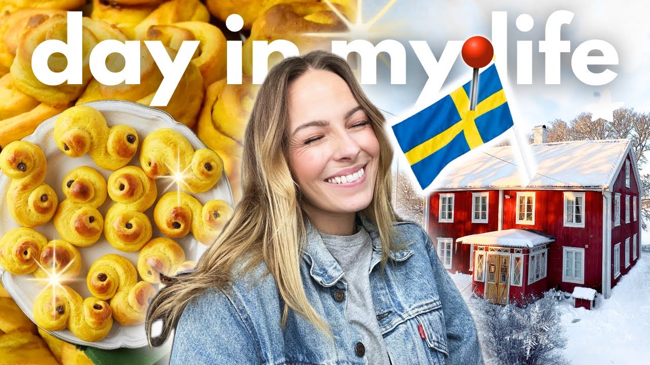 Day in My Life in SWEDEN!!🇸🇪 (baking Swedish saffron buns & slow living)