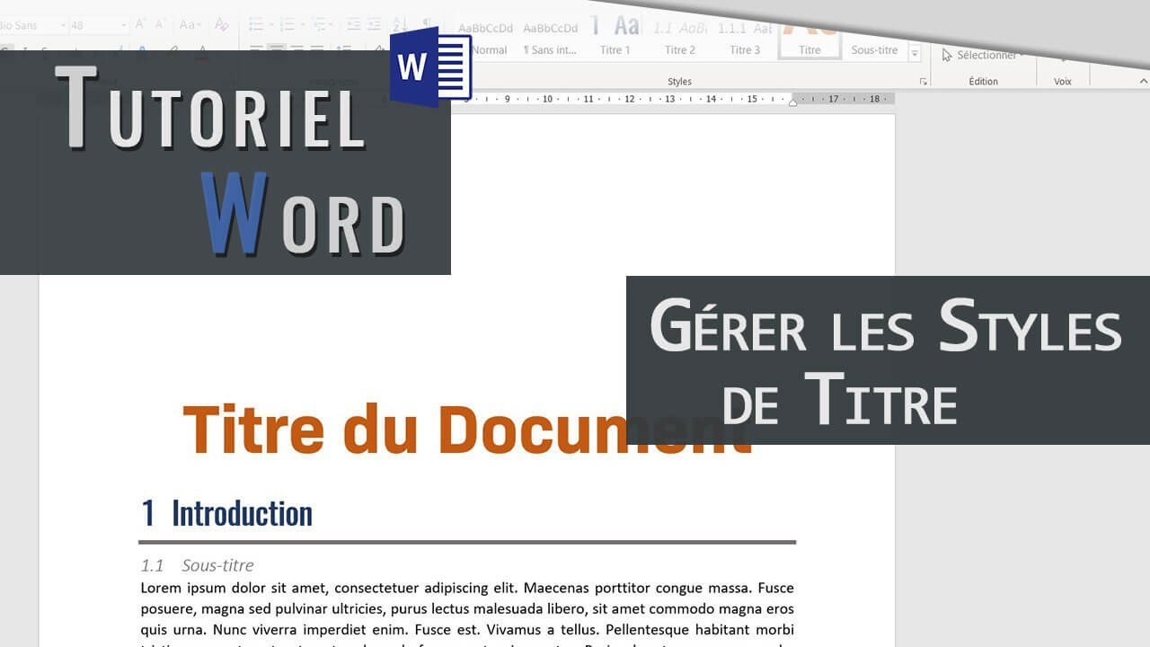Word | Modifier les Styles de Titre