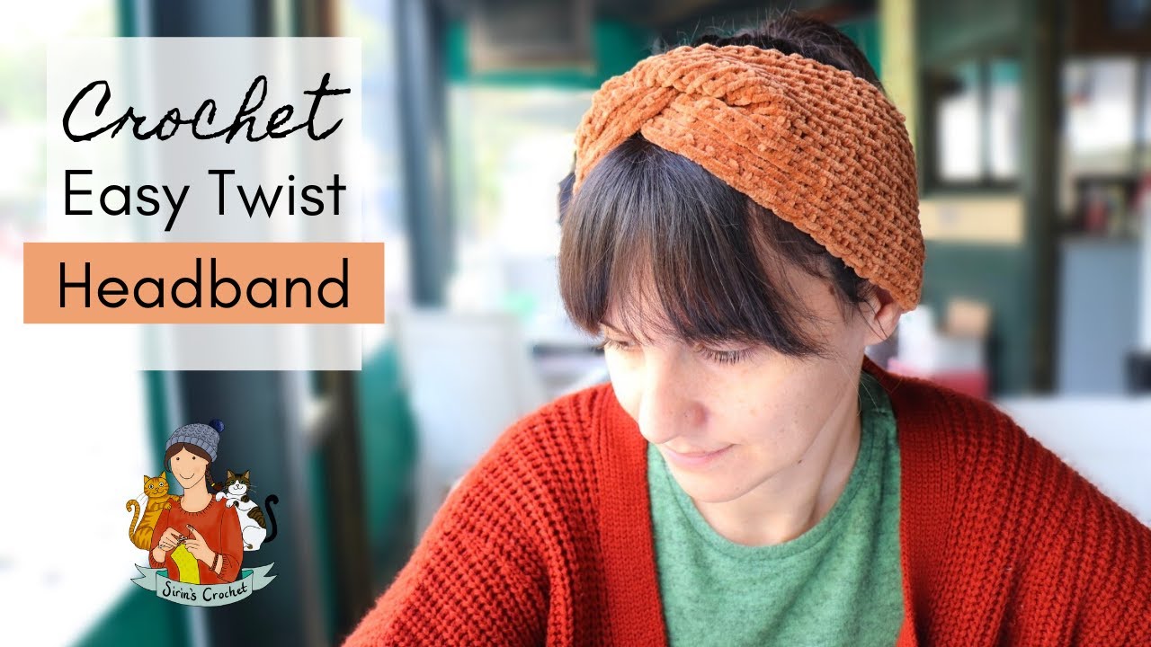 Crochet Simple Twist Velvet Headband / Earwarmer