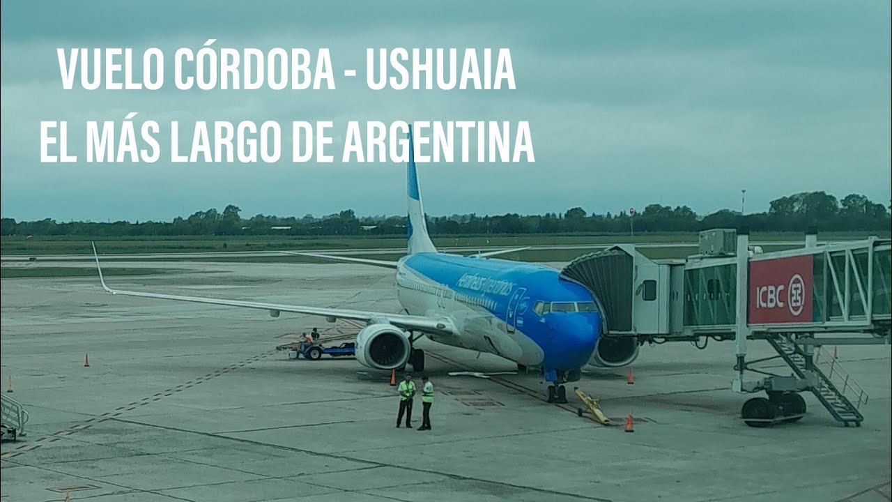 Vuelo Córdoba - Ushuaia en un Boeing 737-800 de Aerolíneas Argentinas