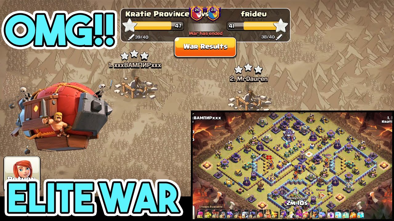 ELITE WAR TH15 - Best Air & Ground Attack 3 Stars in Clan War ( Clash of Clans )