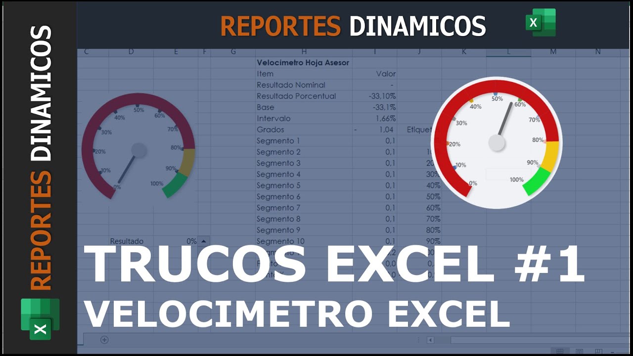 Como hacer grafico velocimetro excel - TRUCOS EXCEL #1