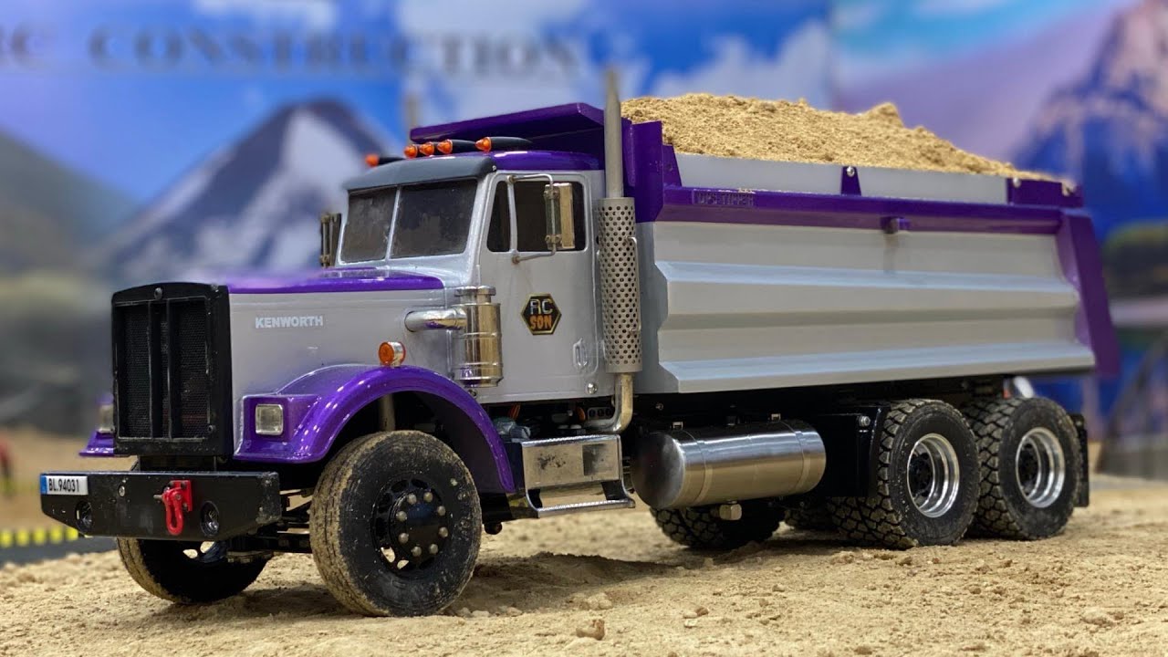 RC TRUCKS IN ACTION I KENWORTH W900 DUMP TRUCK SCALE 1:14