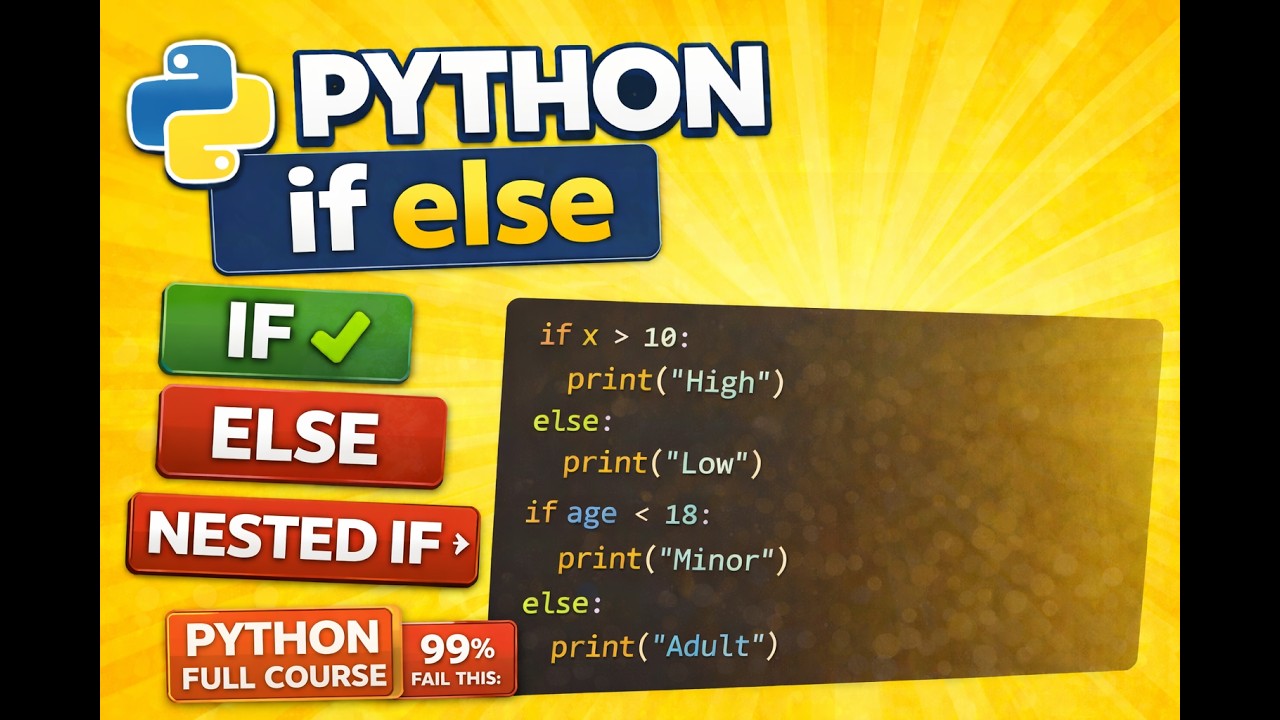 Most Beginners Fail Here – Python If Else & Nested If Explained with real Examples