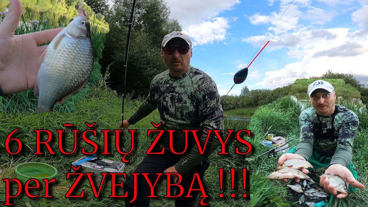 Žvejyba plūdine meškere upėje. Gaudau upėj ant ''pravodkės''