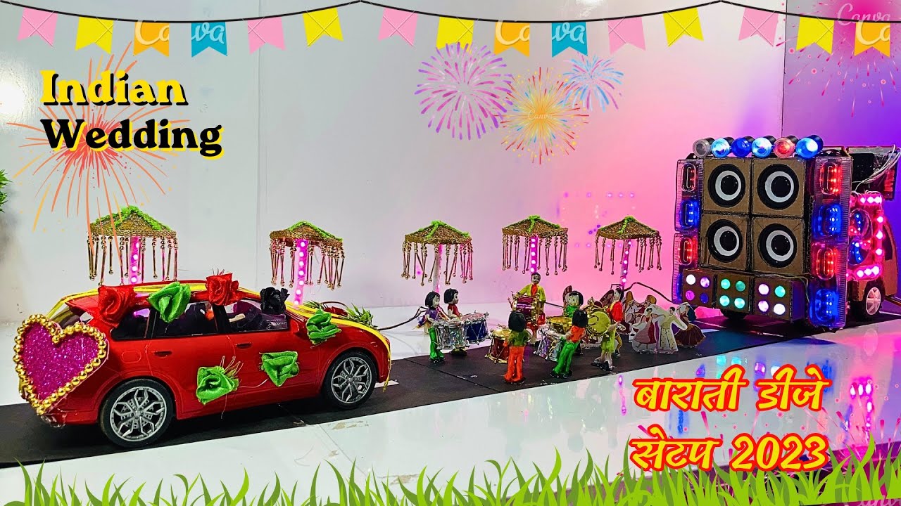 Dj Light Navratri Durga Murti Mini Dj Truck Chaturthi Radha Krishna | Saraswati Trolley Dj Big Truck