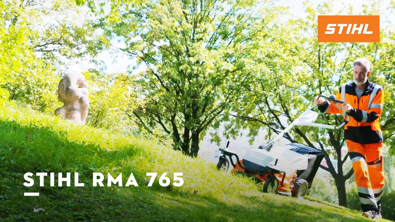 Hoe werk je met de professionele STIHL RMA 765 V accu grasmaaier?