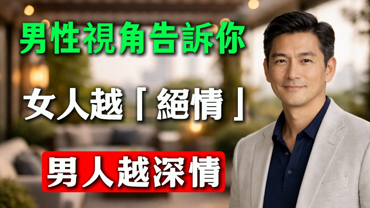 從男性視角告訴你：為什麽女人越「絕情」，男人越深情！