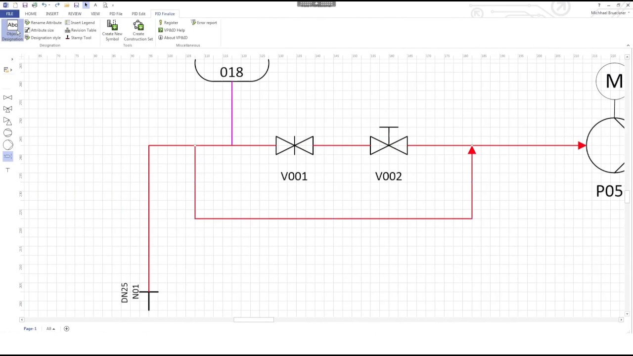 V P&ID Process Designer de